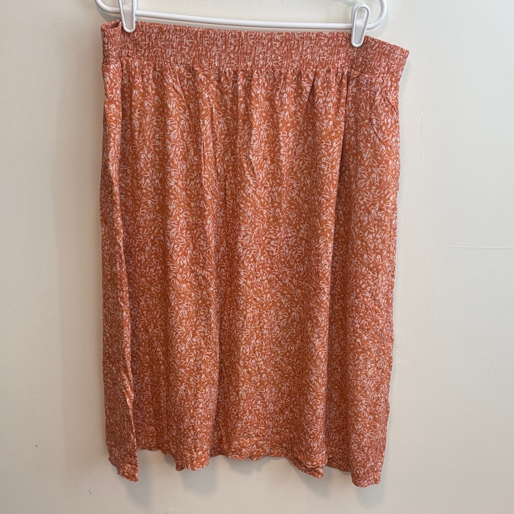 Croft & Barrow A-Line Skirt in Orange Floral